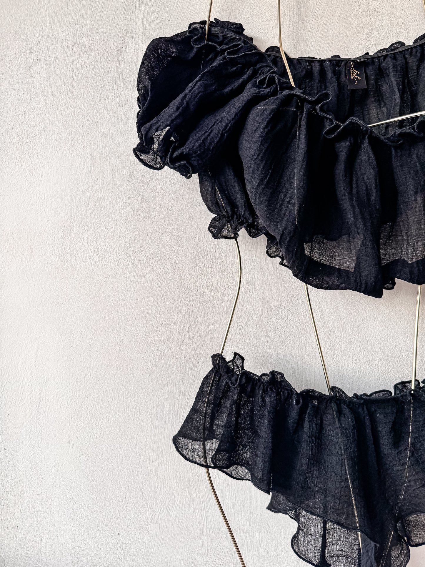 EVE BLACK PYJAMA / S, M sizes