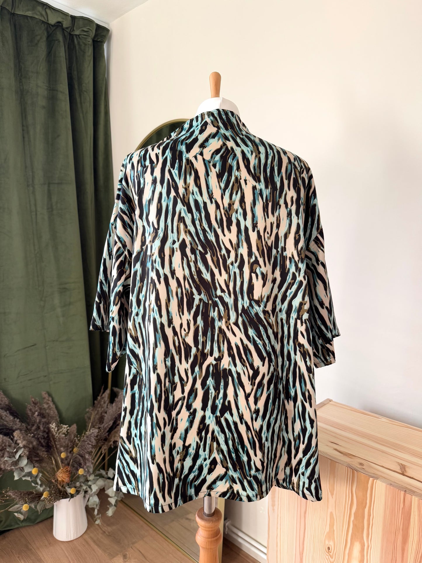 Handmade SATIN ROBE with LACE TRIMMING
