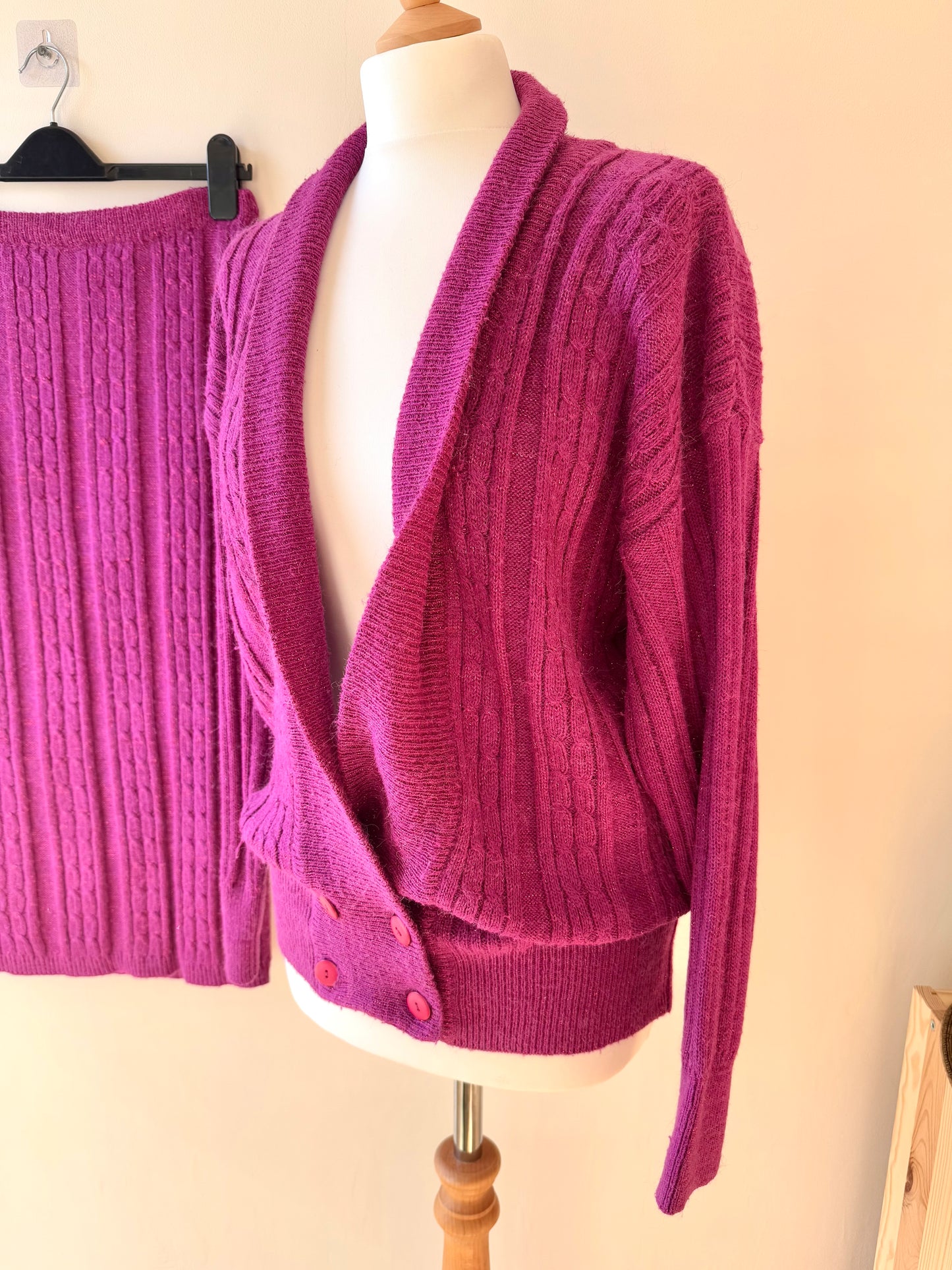 Vintage 90s SWEATER & SKIRT MATCHING SET