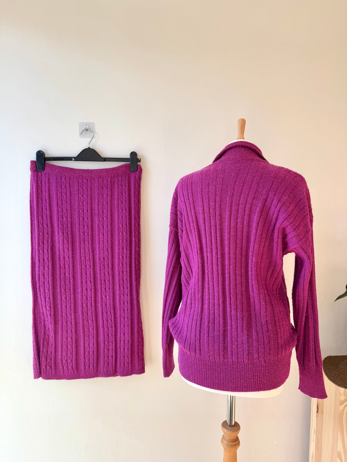 Vintage 90s SWEATER & SKIRT MATCHING SET