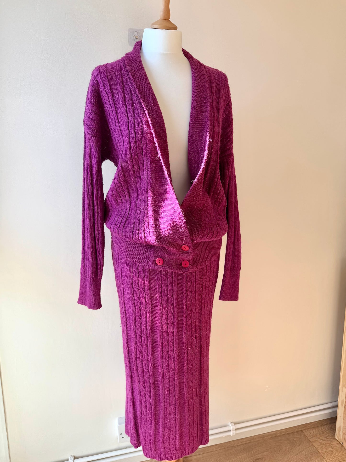 Vintage 90s SWEATER & SKIRT MATCHING SET