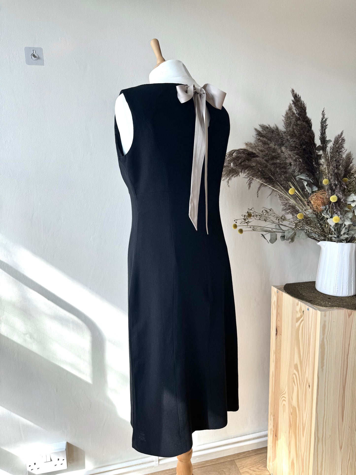 Vintage Paddy Campbell black wool dress