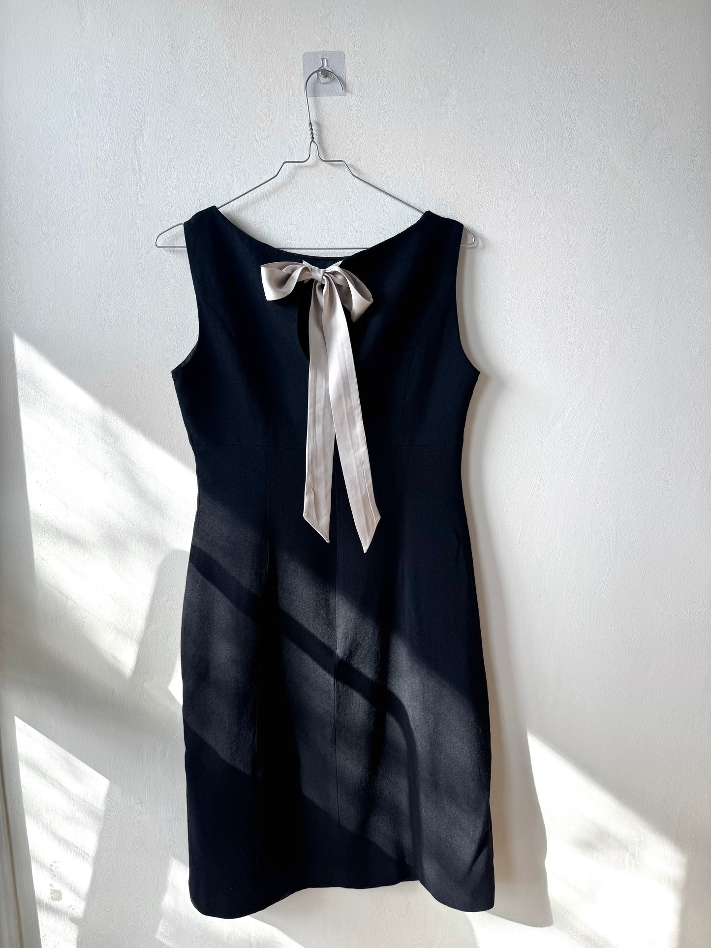 Vintage Paddy Campbell black wool dress