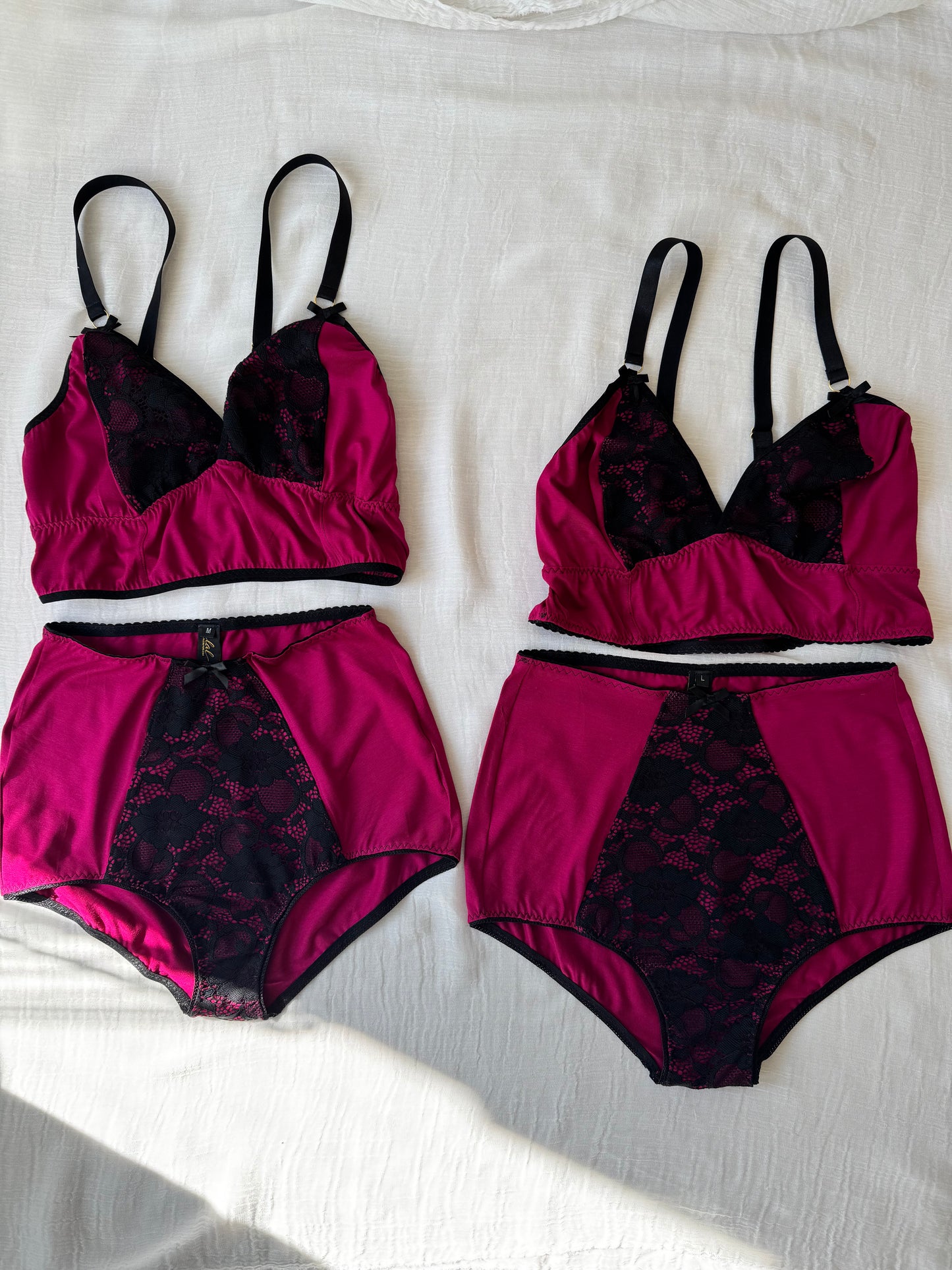 ROCHELLE HOT PINK lingerie set / M, L sizes