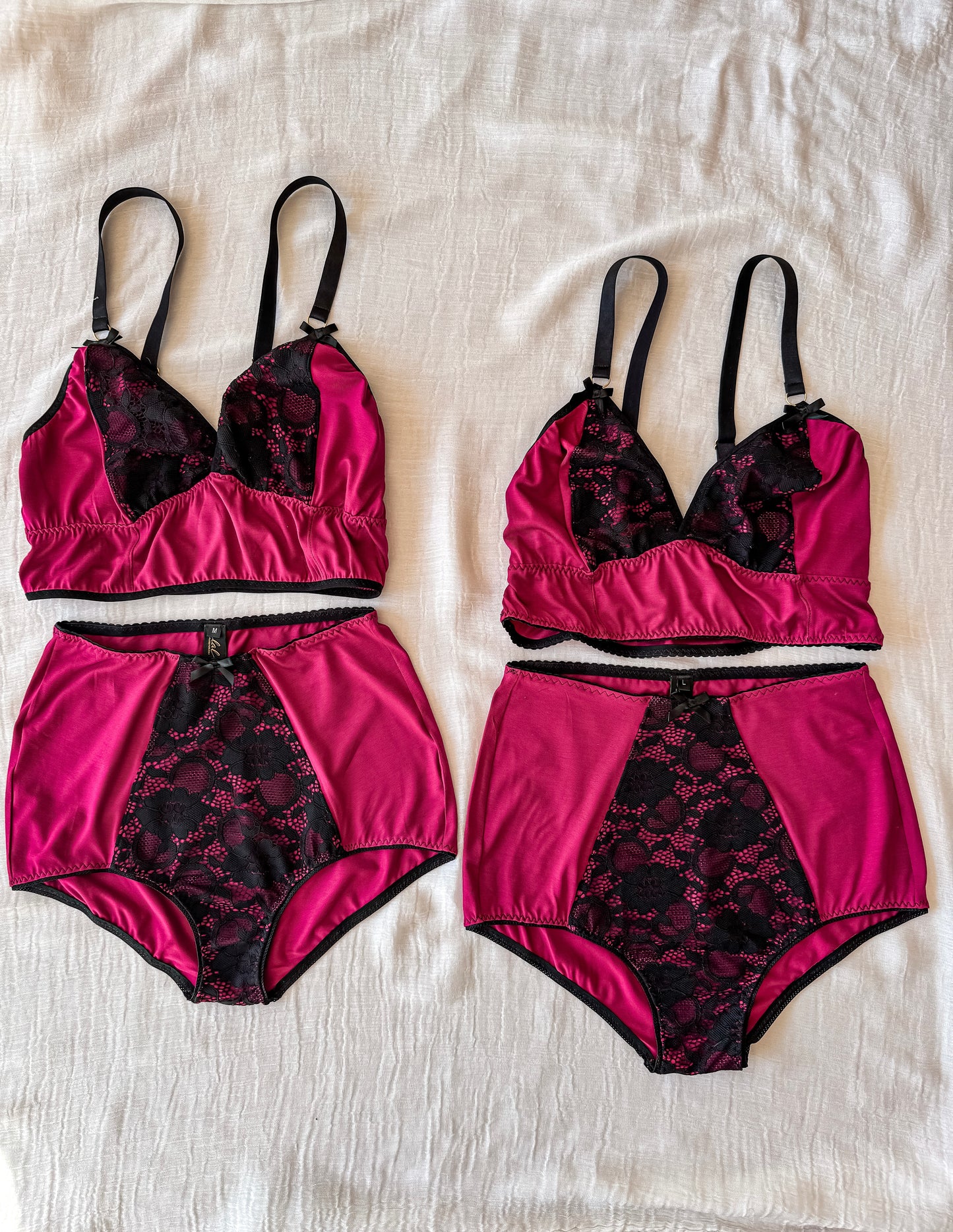 ROCHELLE HOT PINK lingerie set / M, L sizes