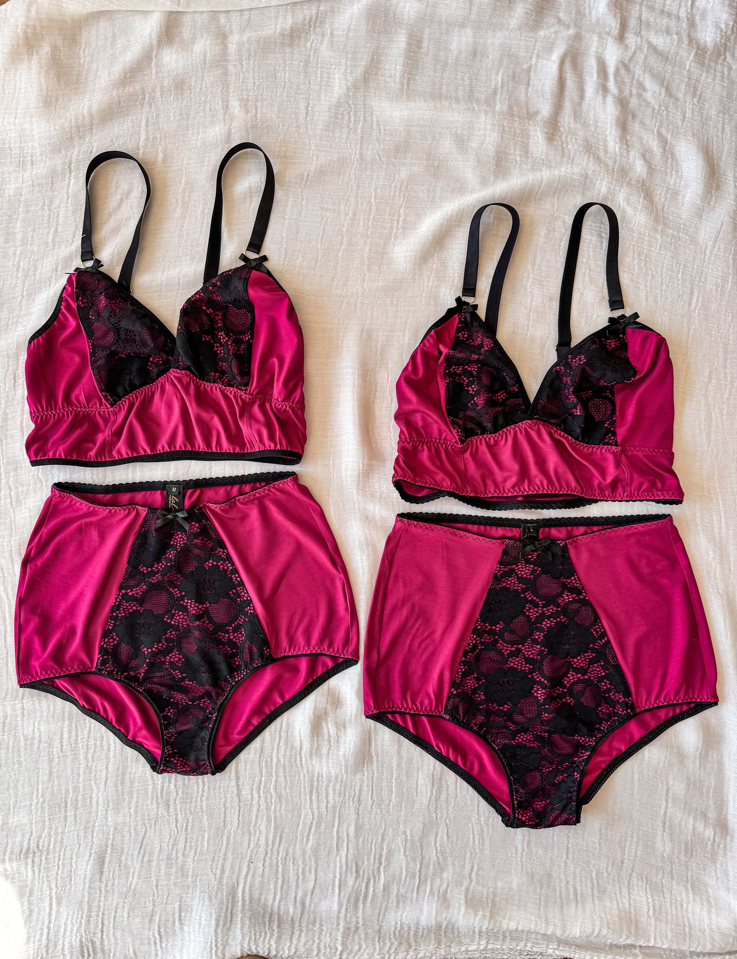ROCHELLE HOT PINK lingerie set / M, L sizes