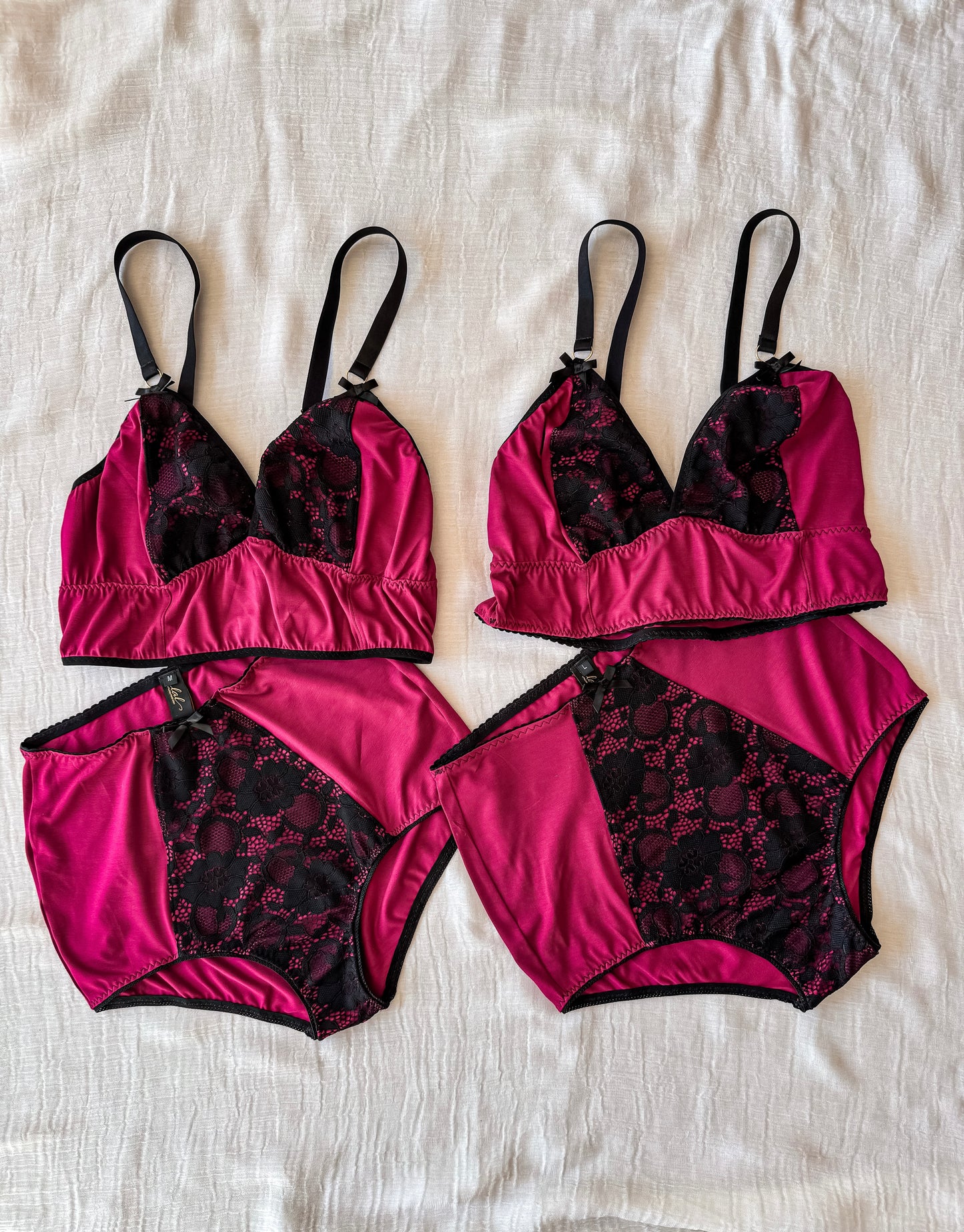 ROCHELLE HOT PINK lingerie set / M, L sizes