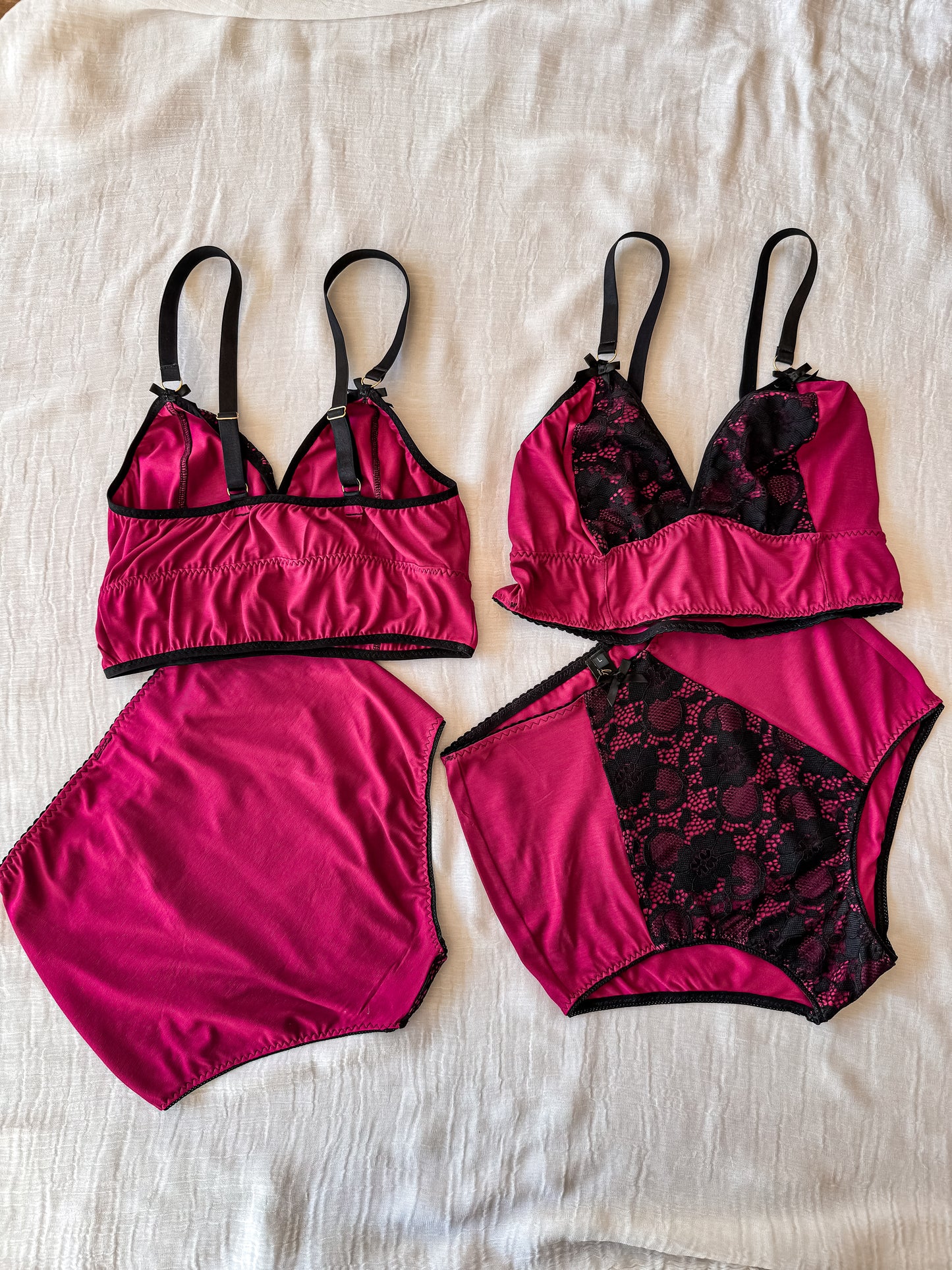 ROCHELLE HOT PINK lingerie set / M, L sizes