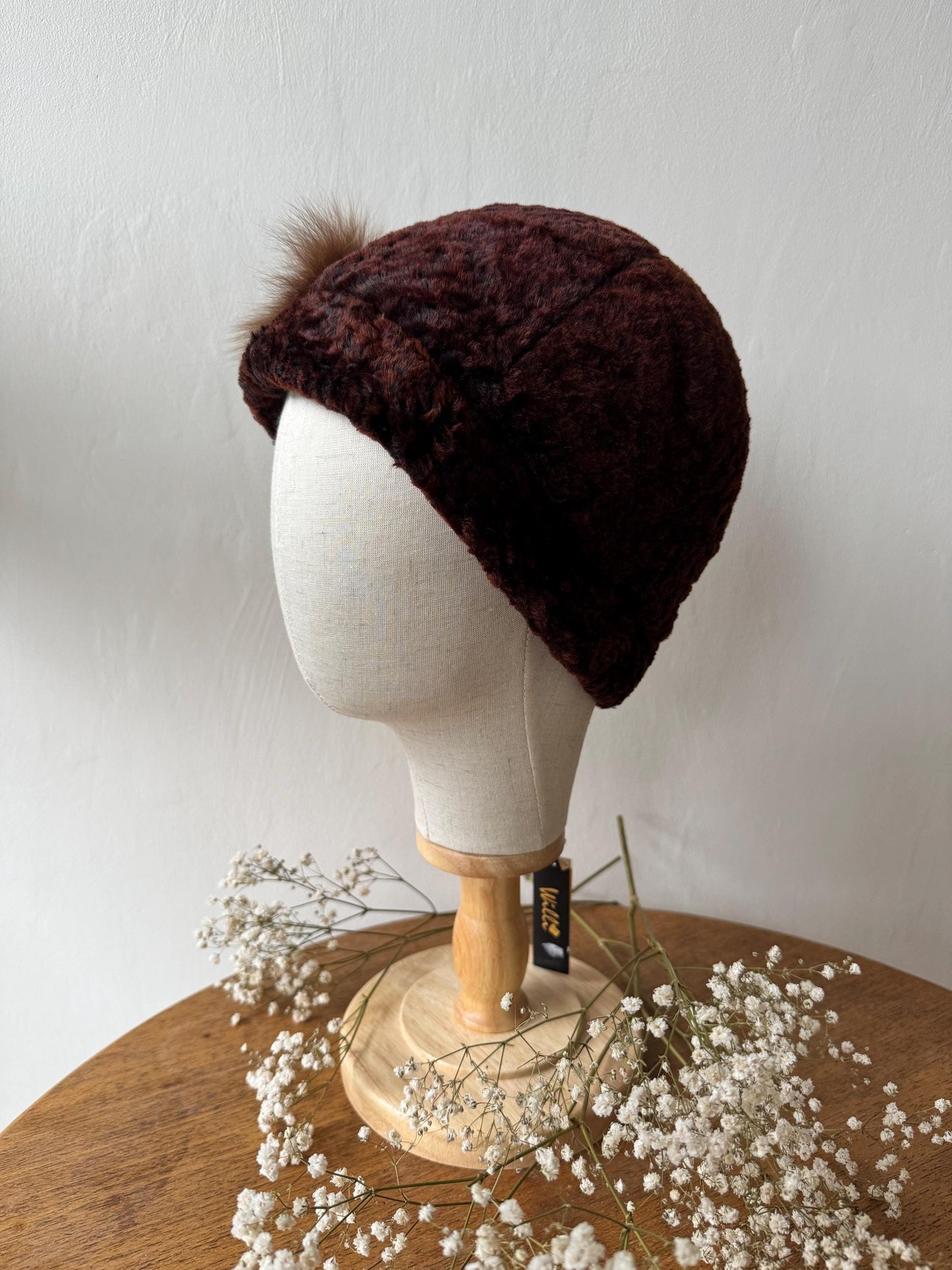 BROWN SHEEP FUR HAT
