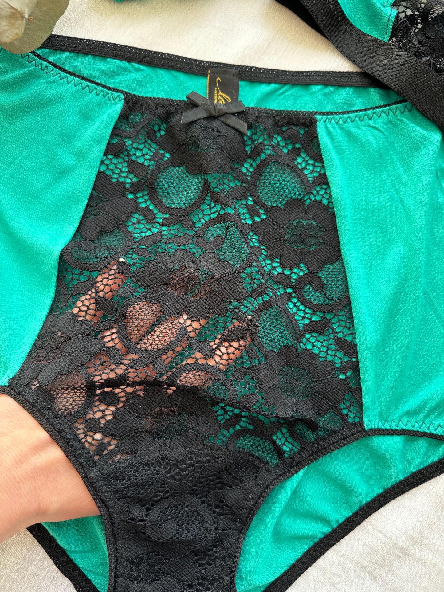KAREN TURQUOISE lingerie set / 36C/M size