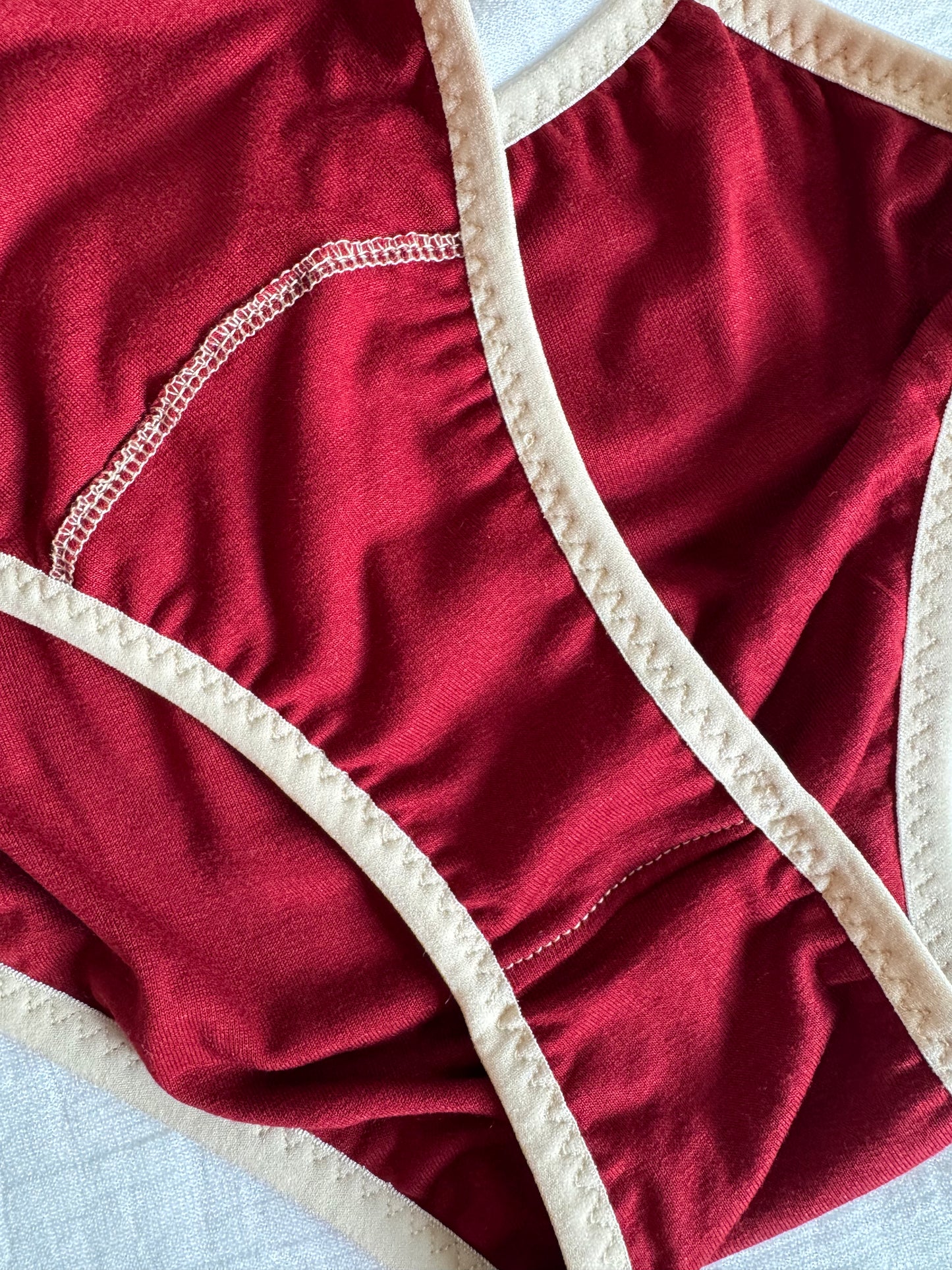 BIANCA BEIGE and BURGUNDY lingerie set / XS, S sizes
